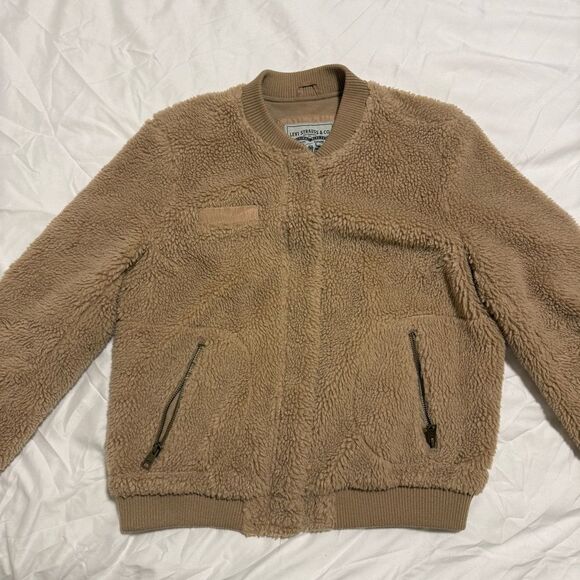 Levi's 168056 Womens Plush Sherpa Bomber Jacket - Picture 1 of 13